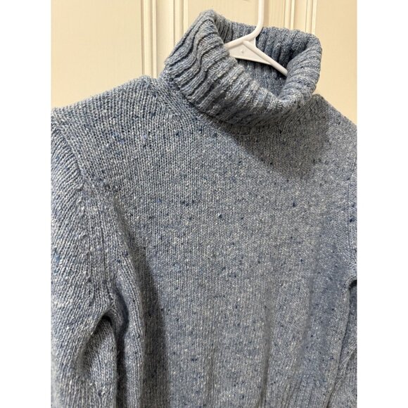 Re/Done Cropped Turtleneck Sweater Blue Women’s Sky $425 size small S - Picture 5 of 10